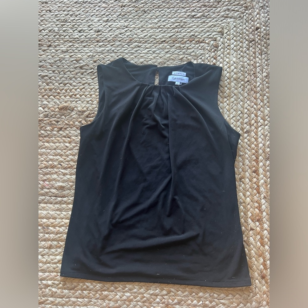 Black Calvin Klein shell top, size 2